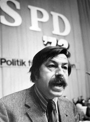 Mr. Grass at a political rally in 1972 in Dortmund, Germany. Credit Willi Bertram/European Pressphoto Agency