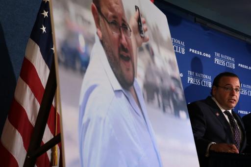 Ali Rezaian, brother of Washington Post Tehran bureau chief Jason Rezaian, during a news conference at the National Press Club July 22, 2015 in Washington, DC. (AFP/Getty Images)