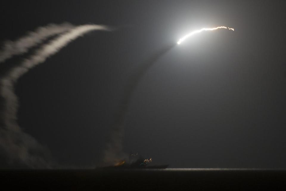 Tomahawk cruise missiles were launched last year from the USS Philippine Sea against targets in Syria. - EUROPEAN PRESSPHOTO AGENCY/FILE
