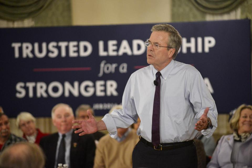 Jeb Bush held a town hall meeting in New Hampshire on Jan. 20. - AP 
