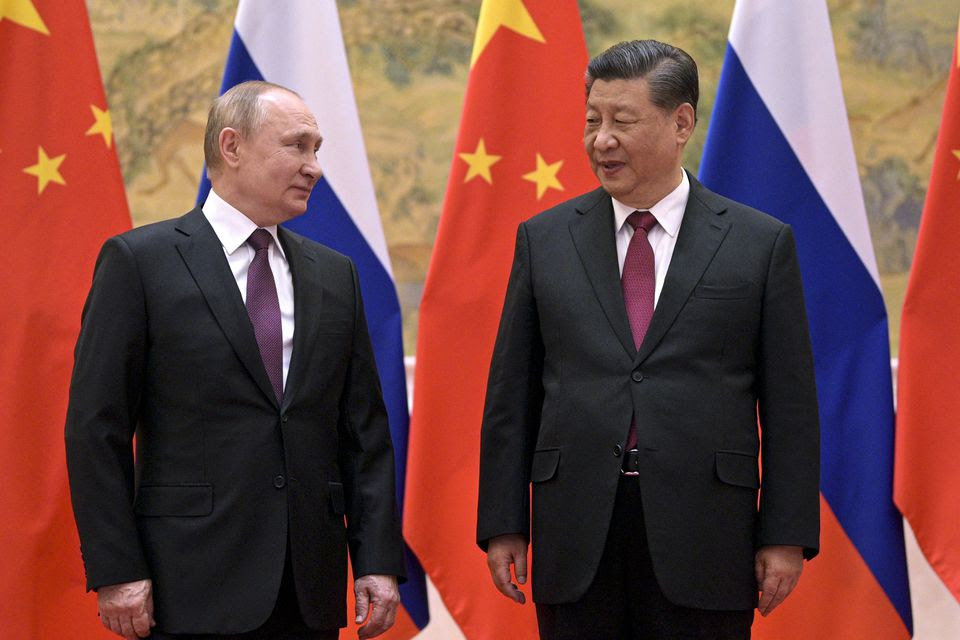 Russian President Vladimir Putin and Chinese President Xi Jinping in Beijing on Feb. 4.